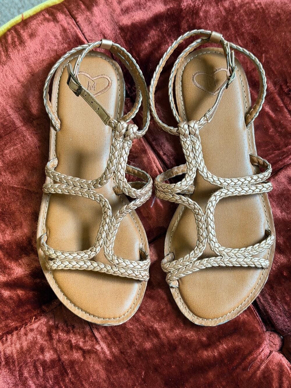 Madeline Brand Women's Strappy Rose Gold Sandals Size 9